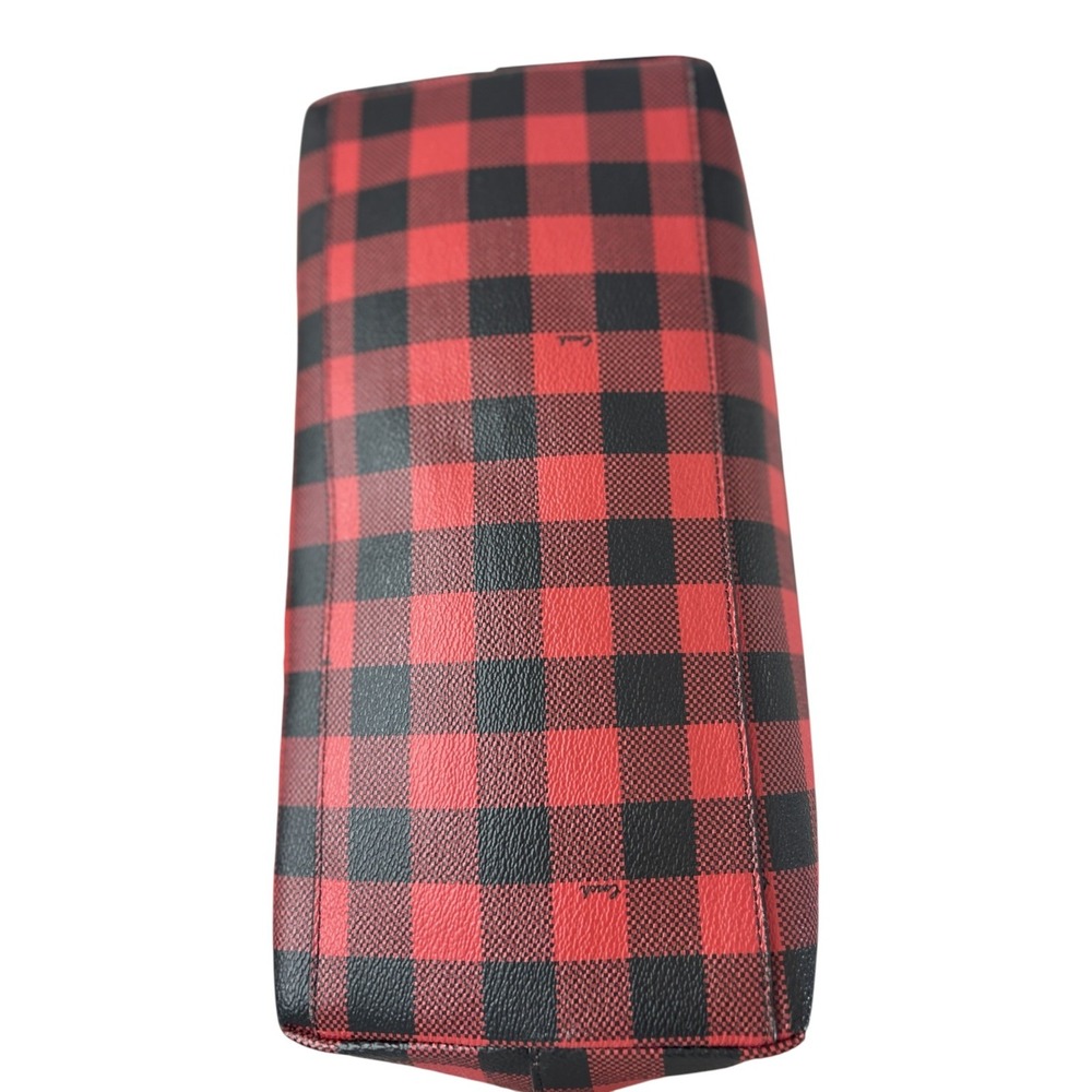 New With Tags Coach Gallery Tote in Buffalo Plaid Red Black C0204 - Picture 4 of 16